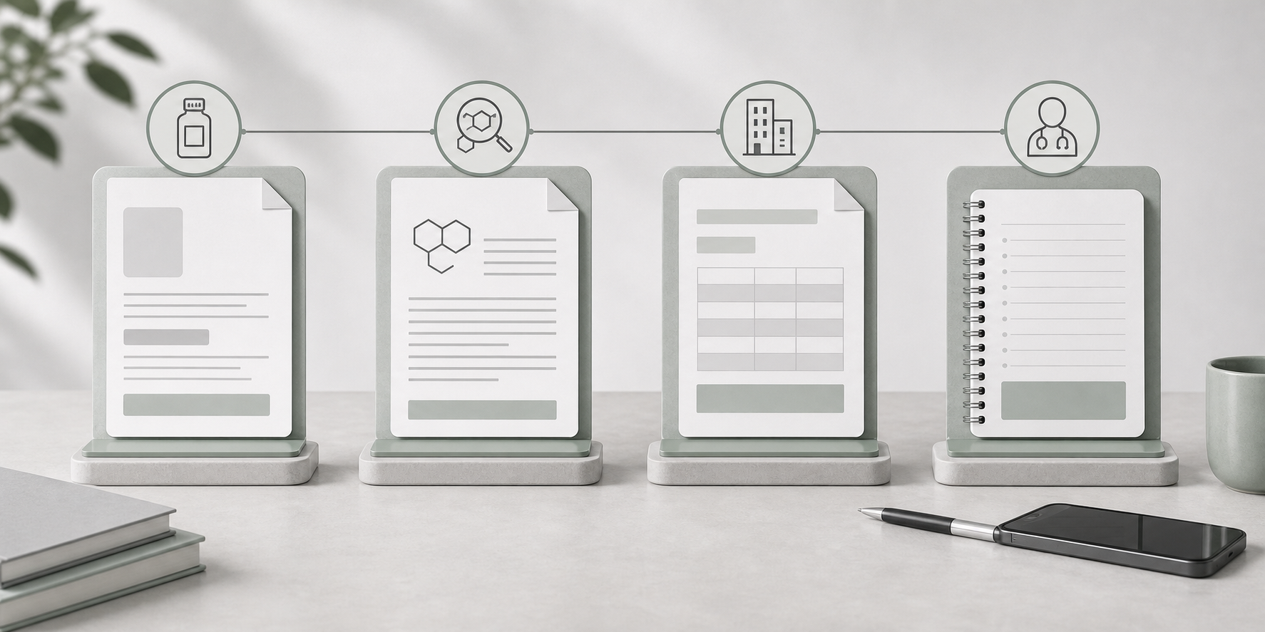 Generic source-check pathway from product label to professional question.