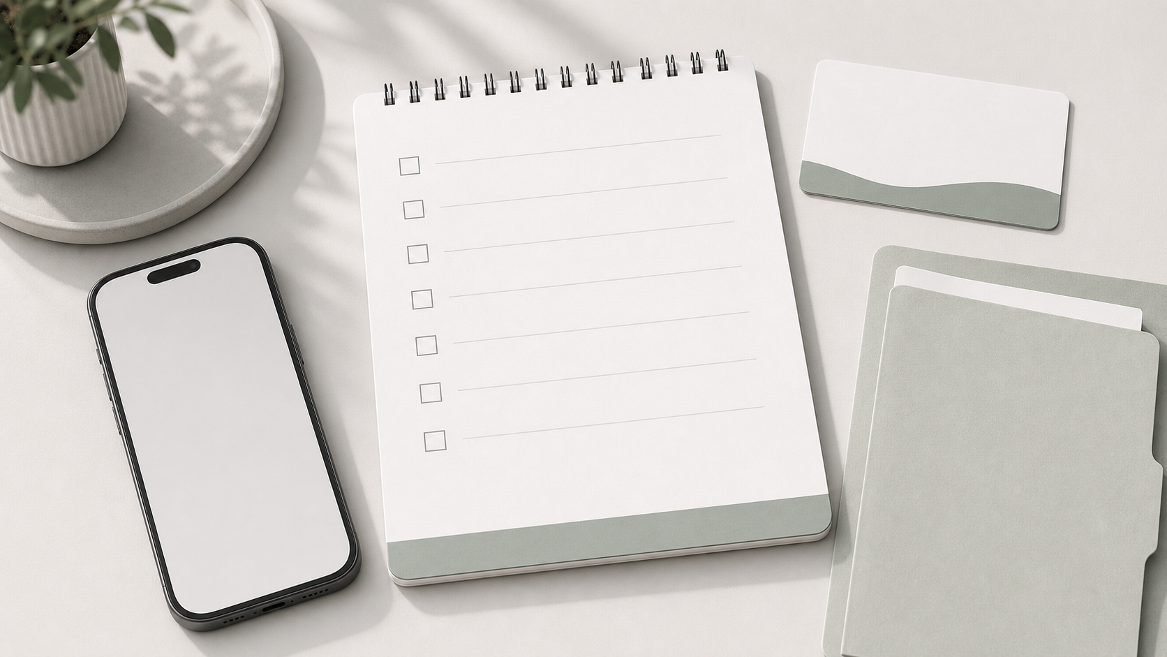 Generic checklist and phone scene for preparing product-label questions.